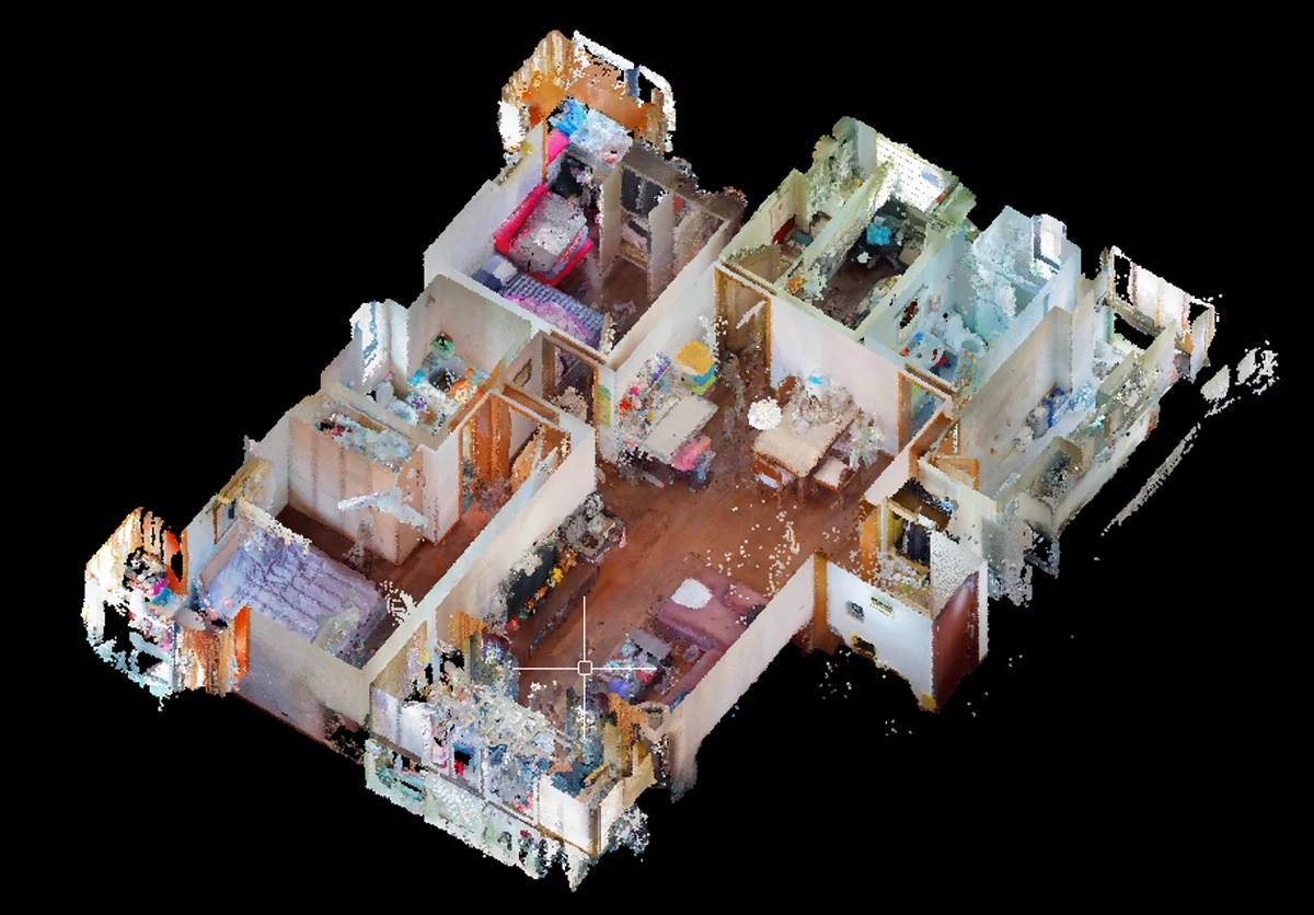 Actual same-project coloured point-cloud capture